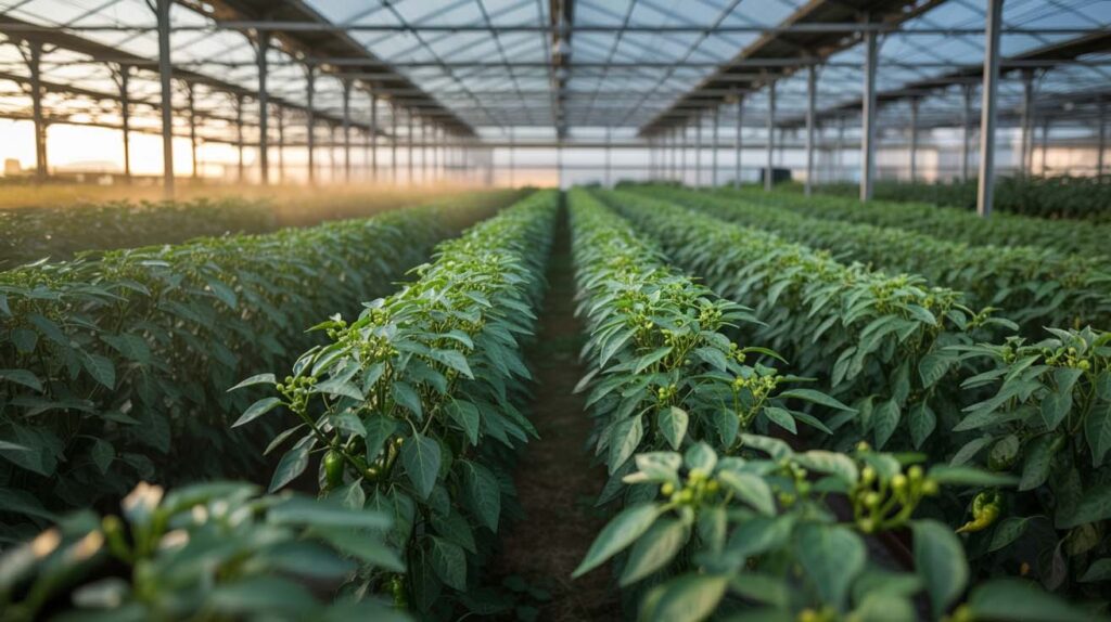 Cultivo y condiciones para el pimiento de herbon