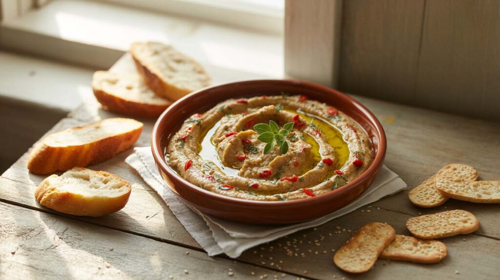 Crema de berenjena y pimiento