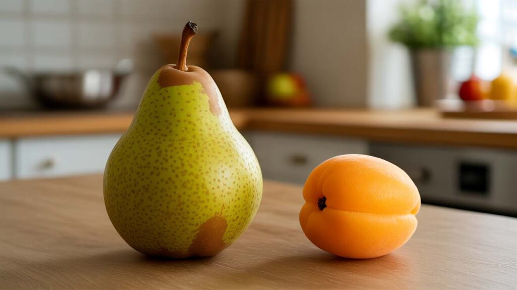 Tamaño, piel y textura de la fruta