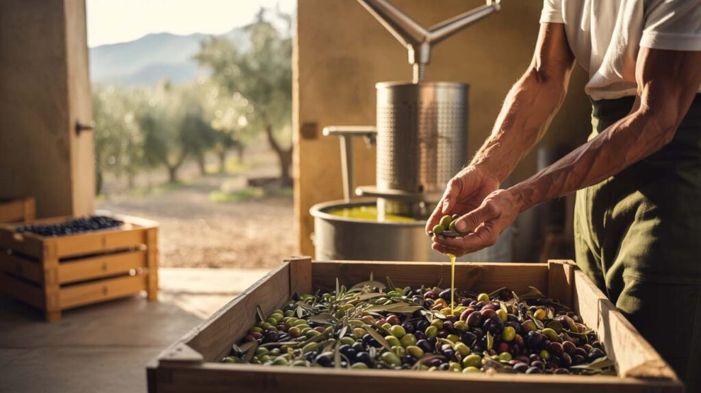 Produccion y extraccion del aceite de oliva virgen extra