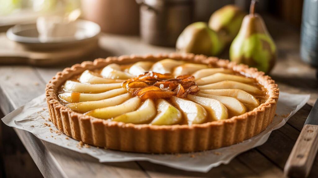 Bizcochos y postres al horno con peras de san juan